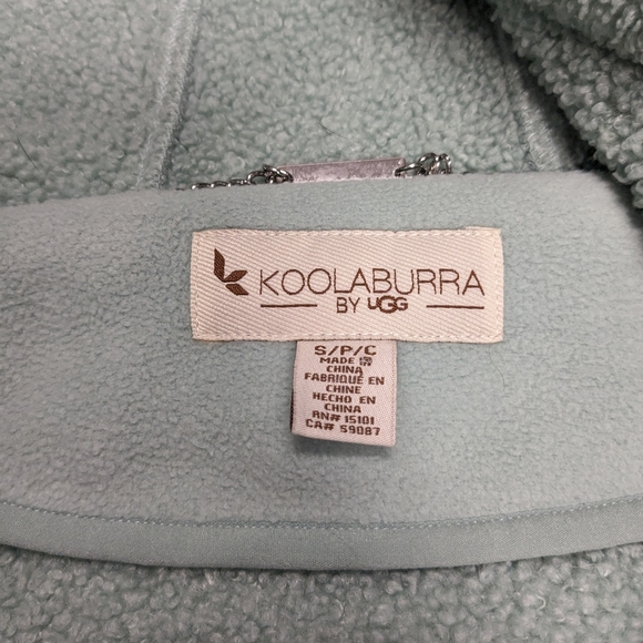 Koolaburra by UGG Bonded Fleece Jacket with Cinch Waist Silver Green - Picture 5 of 11